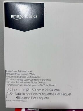 AmazonBasics White Address Labels - Nearly Full Package